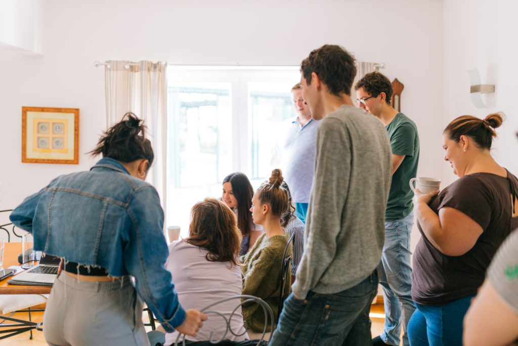 People in traditional learning environment