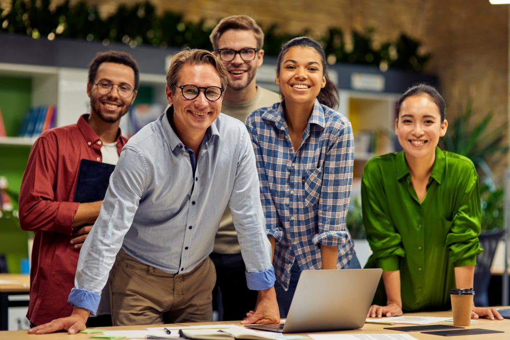 Sustainability engaged employees in a meeting 